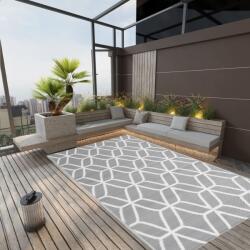 vidaXL Covor de exterior, gri, 140x200 cm, PP GartenMobel Dekor (317010)