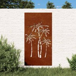 vidaXL Decor de perete de gradina 105x55 cm design palmier otel corten GartenMobel Dekor (824485)