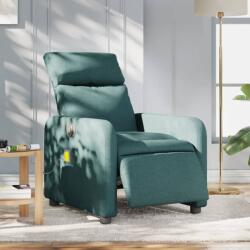 vidaXL Fotoliu electric de masaj rabatabil, verde închis, textil GartenMobel Dekor (3206696)