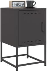 vidaXL Noptiere, 2 buc. , negru, 36x39x60, 5 cm, otel GartenMobel Dekor (846447)