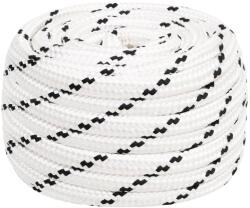 vidaXL Franghie împletita pentru barca, alb, 16 mm x 50 m, poliester GartenMobel Dekor (152784)