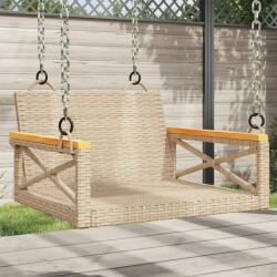 vidaXL Banca de balansoar, bej, 63x62x40 cm, poliratan GartenMobel Dekor (368172)
