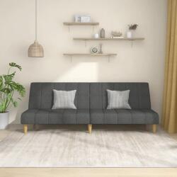 vidaXL Canapea extensibila cu 2 locuri, gri închis, textil GartenMobel Dekor (375827) Canapea