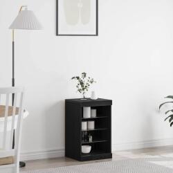 vidaXL Bufet LED Stejar Negru 41 x 37 x 67 cm Lemn compozit GartenMobel Dekor (863053) Comoda