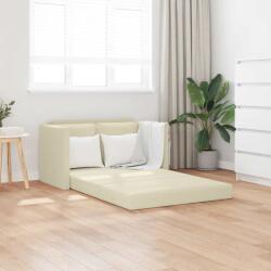 vidaXL Canapea extensibila 2 în 1, crem, 112x174x55cm, piele ecologica GartenMobel Dekor (353974) Canapea