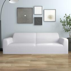 vidaXL Husa elastica pentru canapea cu 3 locuri poliester jersey alb GartenMobel Dekor (332950)