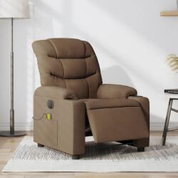 vidaXL Fotoliu electric de masaj rabatabil, maro, textil GartenMobel Dekor (3206640)