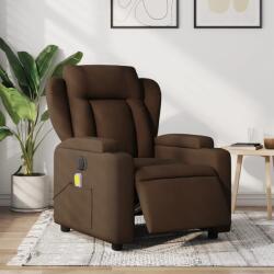 vidaXL Fotoliu electric de masaj rabatabil, maro, textil GartenMobel Dekor (3204474)