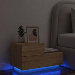 vidaXL Noptiera cu lumini LED, stejar sonoma, 70x36x40, 5 cm GartenMobel Dekor (836779)