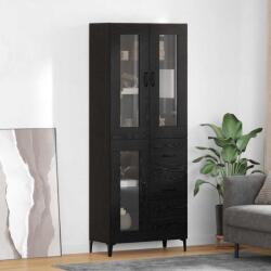vidaXL Bufet Pe perete Stejar Negru 69, 5 x 34 x 180 cm Lemn compozit GartenMobel Dekor (3416087) Comoda