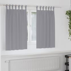 vidaXL Perdele Opaque cu Inel 2 pcs Gri deschis 140 x 140 cm Poliester GartenMobel Dekor (4107563)