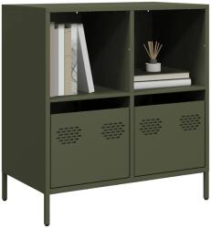 vidaXL Dulap, verde masliniu, 68x39x73, 5 cm, otel laminat la rece GartenMobel Dekor (851362) Comoda