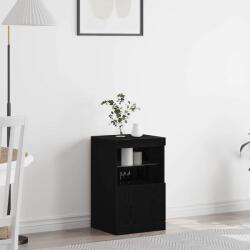 vidaXL Bufet LED Stejar Negru 41 x 37 x 67 cm Lemn compozit GartenMobel Dekor (863038) Comoda
