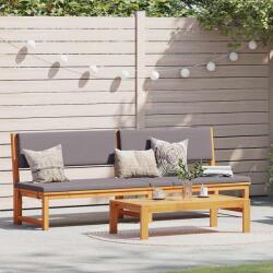 vidaXL Sezlong cu perna Maro 200 x 57 x 75cm Lemn masiv de acacia GartenMobel Dekor (4108113)