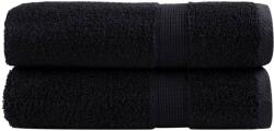 vidaXL Prosoape de maini premium SOLUND 2 buc. negru 50x100 cm 600 gsm GartenMobel Dekor (137425) Prosop