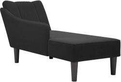 vidaXL Sezlong cu cotiera dreapta din material negru GartenMobel Dekor (4009802)