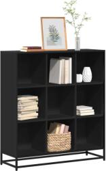 vidaXL Biblioteca, negru, 97, 5x33x107, 5 cm, lemn prelucrat si metal GartenMobel Dekor (3300860) Biblioteca