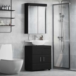 vidaXL Set de mobilier pentru baie TULUM 2 pcs Negru 60 x 34 x 63 cm GartenMobel Dekor (3398015)