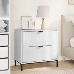 vidaXL Noptiera Alb foarte lucios 63.5 x 36 x 61 cm Lemn compozit GartenMobel Dekor (883468)
