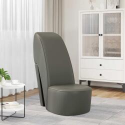 vidaXL Scaun, design toc înalt, gri, piele artificiala GartenMobel Dekor (248651)