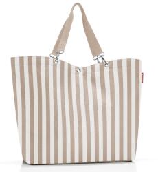 Reisenthel SHOPPER XL bézs mákos-fehér csíkos nagy táska ZU6056