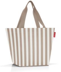 Reisenthel SHOPPER M bézs mákos-fehér csíkos, közepes méretű divattáska ZS6056