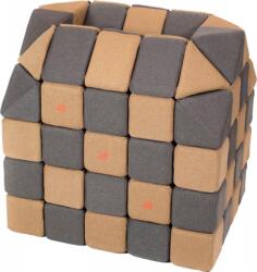 JollyHeap® Cuburi Magnetice pentru construit, JollyHeap FUN, 300 cuburi - 4 forme, Diverse Culori (300CUBJH-1422/FUN) Jucarii de constructii magnetice