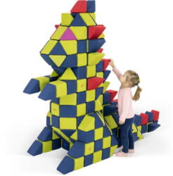 JollyHeap® Cuburi Magnetice pentru construit, JollyHeap FUN, 300 cuburi - 4 forme, Diverse Culori (300CUBJH-1126/FUN) Jucarii de constructii magnetice