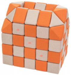 JollyHeap® Cuburi Magnetice pentru construit, JollyHeap FUN, 300 cuburi - 4 forme, Diverse Culori (300CUBJH-1325/FUN) Jucarii de constructii magnetice