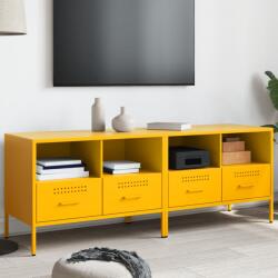 vidaXL Dulap TV, 2 buc. , galben mustar 68x39x50, 5 cm otel laminat rece GartenMobel Dekor (843049)
