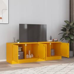 vidaXL Comoda TV, 2 buc. , galben mustar, 67x39x44 cm, otel GartenMobel Dekor (841638)
