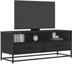vidaXL Dulap TV, negru, 100x34, 5x40 cm, lemn prelucrat si metal GartenMobel Dekor (848814)