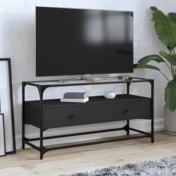 vidaXL Dulap TV blat sticla, negru, 98x35x51 cm lemn prelucrat GartenMobel Dekor (846064)
