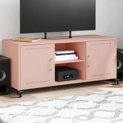vidaXL Dulap TV, roz, 100, 5x39x43, 5 cm, otel laminat la rece GartenMobel Dekor (846663)
