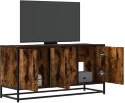 vidaXL Dulap TV stejar fumuriu, 100x35x50 cm lemn prelucrat si metal GartenMobel Dekor (848831)