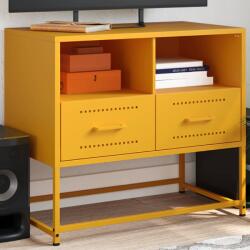 vidaXL Dulap TV, galben mustar, 68x39x60, 5 cm, otel GartenMobel Dekor (846551)
