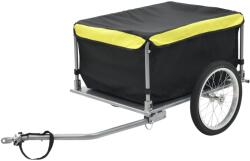 vidaXL Remorca de bicicleta, negru si galben, 65 kg GartenMobel Dekor (91684)