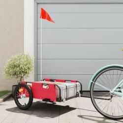 vidaXL Remorca de bicicleta, rosu, textil oxford si fier GartenMobel Dekor (94167)