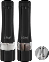 Russell Hobbs Set rasnite electrice Russell Hobbs, sare si piper, mecanism ceramica, iluminare LED, baterii incluse, negru (28010-56)