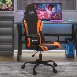 vidaXL Scaun de gaming de masaj, negru si portocaliu, piele ecologica GartenMobel Dekor (345539)