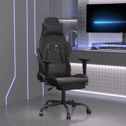 vidaXL Scaun de gaming cu masaj/suport picioare, negru, piele eco GartenMobel Dekor (345419)