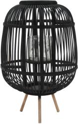 vidaXL Suport lumanari tip felinar vertical, negru, bambus GartenMobel Dekor (246820)