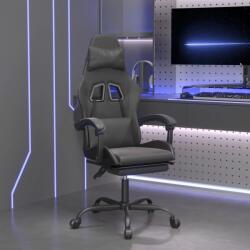 vidaXL Scaun de gaming cu suport picioare, negru, piele ecologica GartenMobel Dekor (3143862)