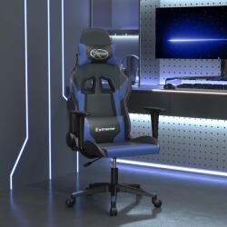 vidaXL Scaun de gaming de masaj, negru si albastru, piele ecologica GartenMobel Dekor (345445)