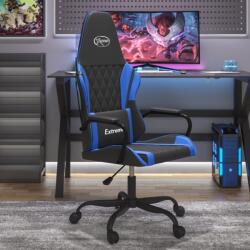 vidaXL Scaun de gaming de masaj, negru si albastru, piele ecologica GartenMobel Dekor (345533)