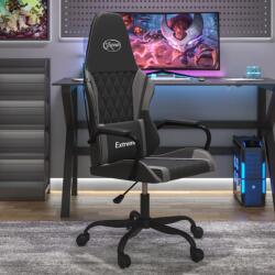 vidaXL Scaun de gaming de masaj, negru si gri, piele ecologica GartenMobel Dekor (345537)