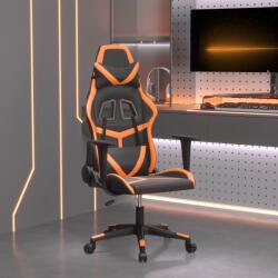 vidaXL Scaun de gaming de masaj, negru si portocaliu, piele ecologica GartenMobel Dekor (345429)