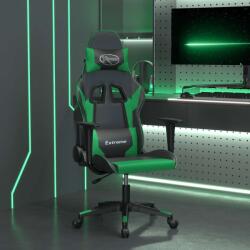 vidaXL Scaun de gaming de masaj, negru si verde, piele ecologica GartenMobel Dekor (345448)
