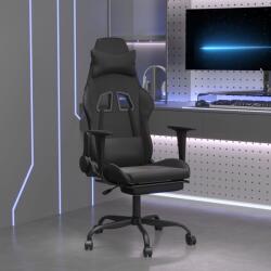 vidaXL Scaun de gaming cu suport picioare, negru, piele ecologica GartenMobel Dekor (3143661)