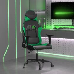 vidaXL Scaun de gaming de masaj, negru si verde, piele ecologica GartenMobel Dekor (345402)